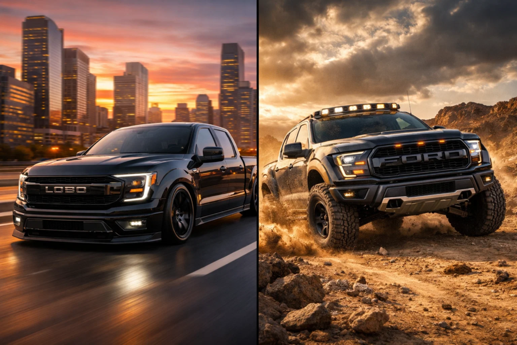 2026 Ford F-150 Lobo vs Raptor street vs off-road performance comparison